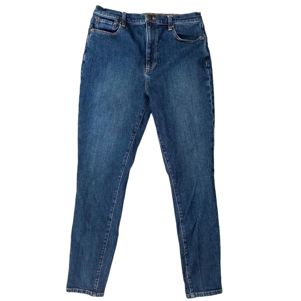 Alice + Olivia AO.LA Good High Rise Skinny Medium Wash Jeans in Love Train